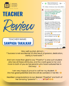 Abhinav Career Scope - Sampada Takalkar - Teacher Review